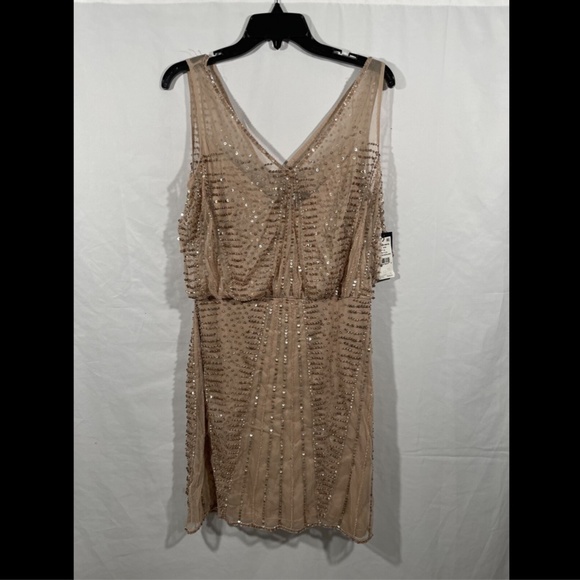 NWT $220 Adrianna Papell Beaded Short‎ Dress in 12 - Picture 4 of 10